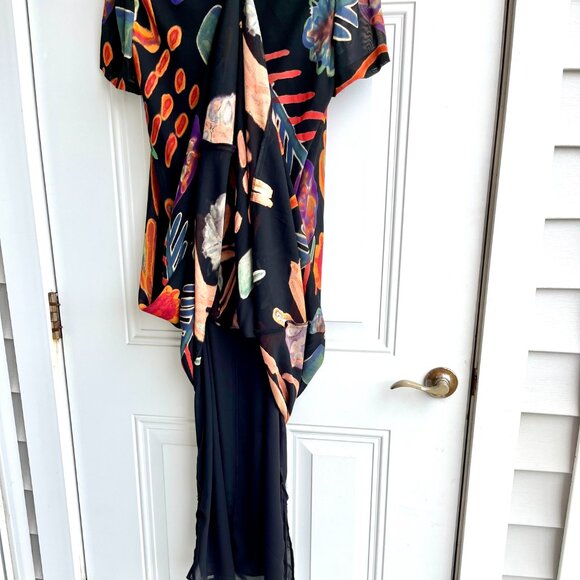 Carole Little Black Abstract Maxi Dress - Picture 8 of 9